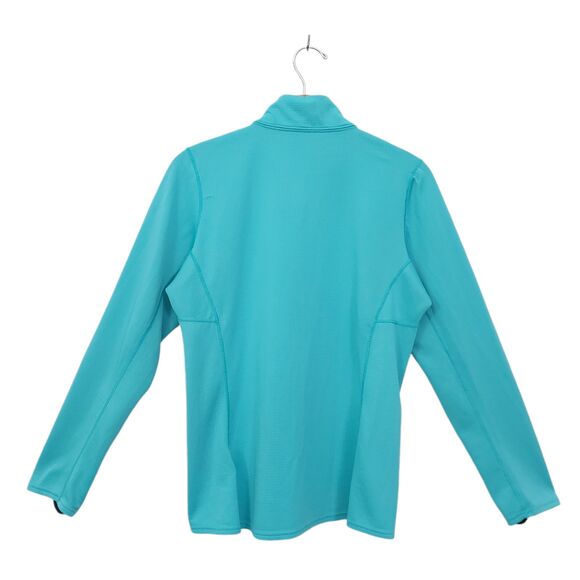 Patagonia Capilene Baselayer Womens Medium Green Midweight Thumbhole 1/2 Zip - Picture 5 of 12